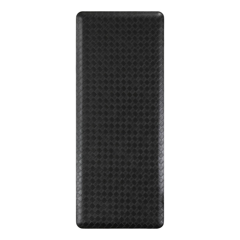 Tapis de cuisine antidérapant Bodella, Rectangle 2 pi x 5 pi, Noir