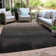 Machine Washable Indoor/Outdoor Xhevrie Black Rug