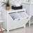 Dual Tilt out Laundry Hamper Cabinet, Bathroom Storage Cabinet with 2-Compartment Hamper, Modern  Floor Cabinet for Washroom,-1845100033