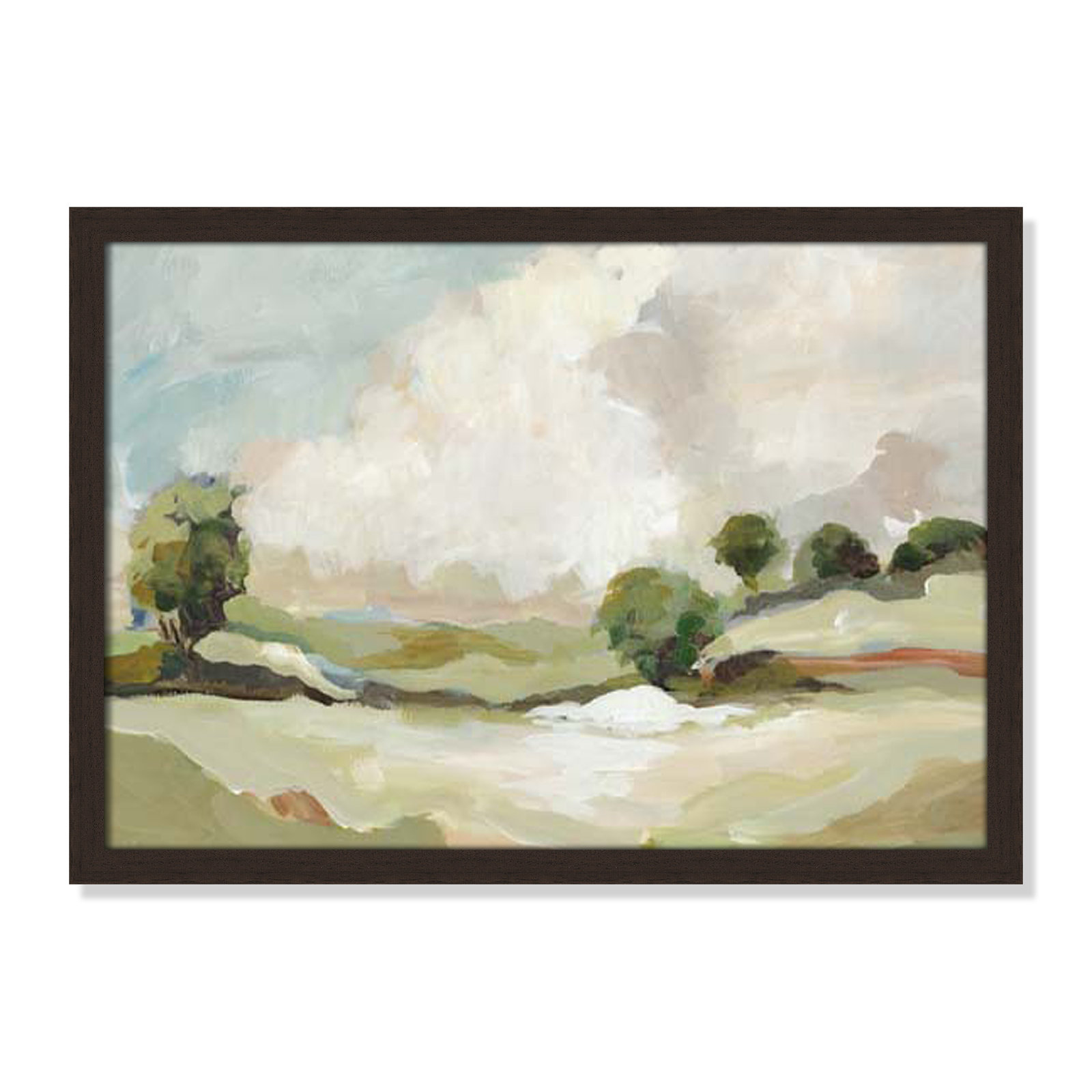 Pastoral Land by Allison Pearce, 17" H x 23" W x 1.25" D, Walnut