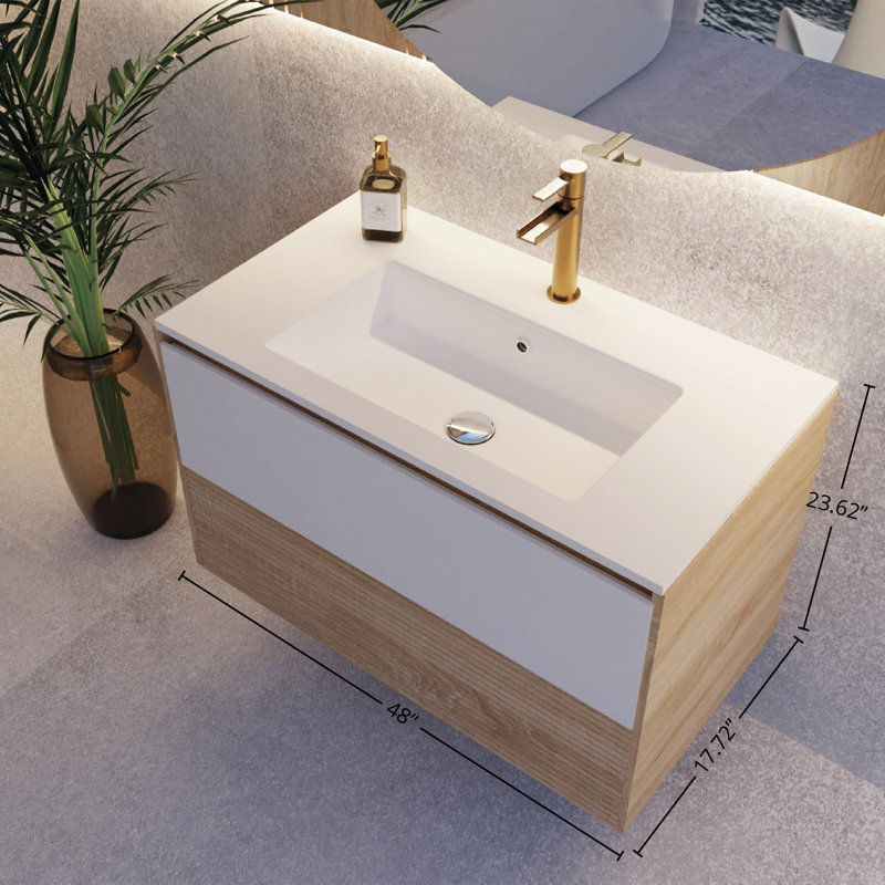 Bathroom Vanity Cabinet CODE Collection by DAX, 48" W, White