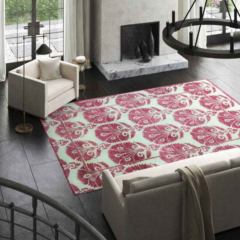 Hand Woven Wool Floral Area Rug