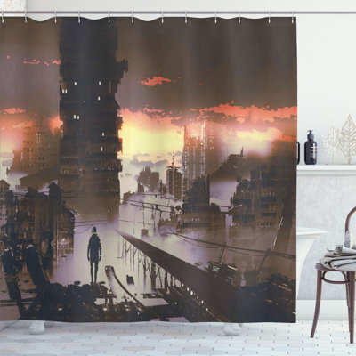 Shower Curtain with Hooks Included