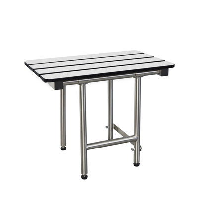 Banc de transfert en teck avec pieds Seachrome