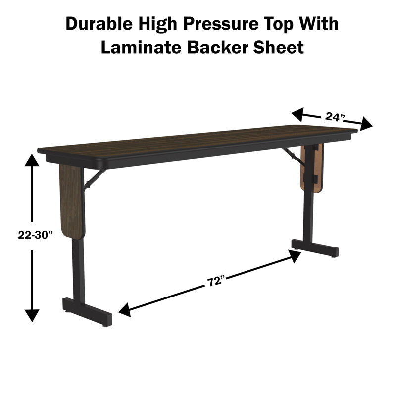Rectangle Height Adjustable Modular Training Table, Savannah Sand, 30" H x 72" W x 24" D