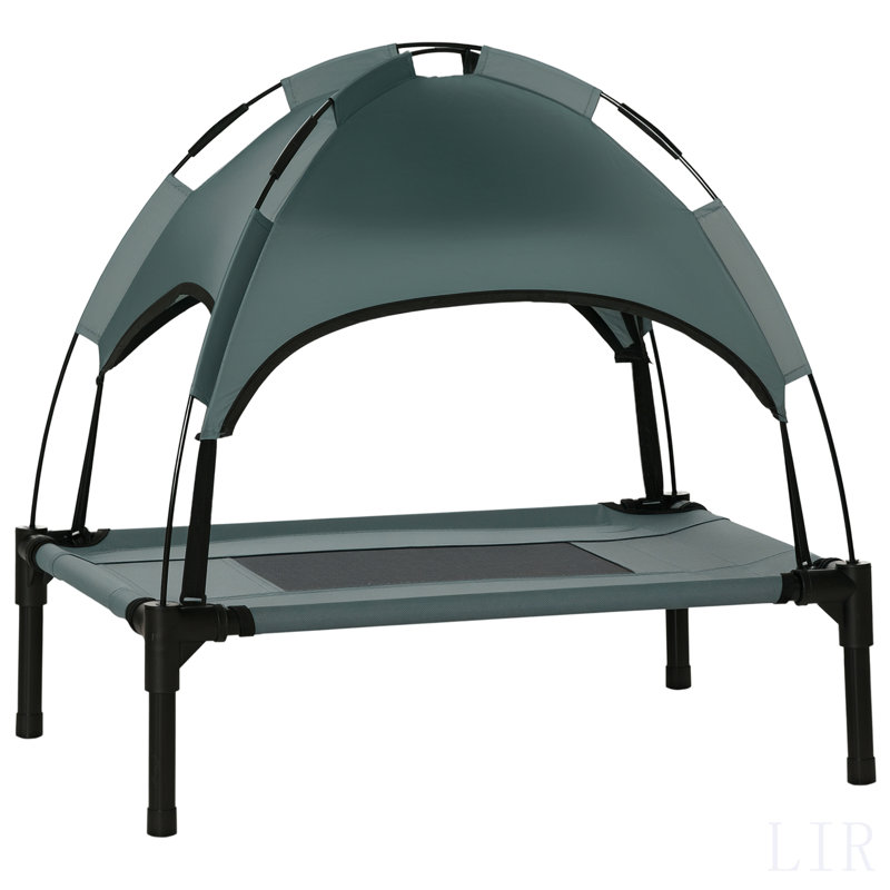 Lit pour chien surélevé pour chien, Gris, Petit (H 24,53 po x l 24,02 po x P 18,02 po)