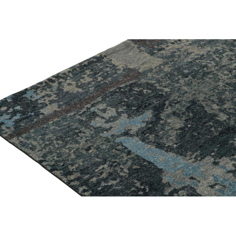 Distressed Homage Handmade Kilim Wool Geometric Area Rug, Rectangle 10' x 14'