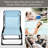 Patio Sunbathing Bed By - Foldable With 4 Slope, Pillow, Mesh & Bungee, Blue Glisten Outdoor Folding Chaise , Breathable Soft