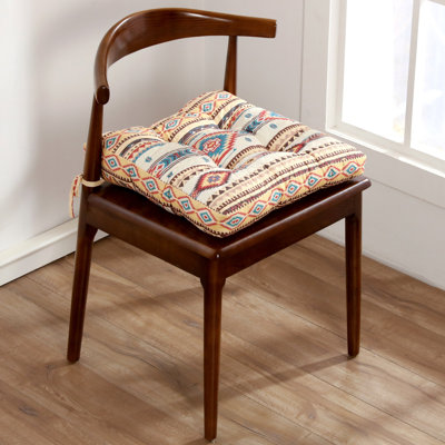 Coussin de chaise d'intérieur matelassé réversible