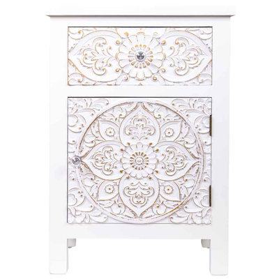 Charvi 47cm W Manufactured Wood Bedside Table