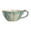 Multicolore, ensemble de 4 tasses à thé en grès avec soucoupe et quatre styles