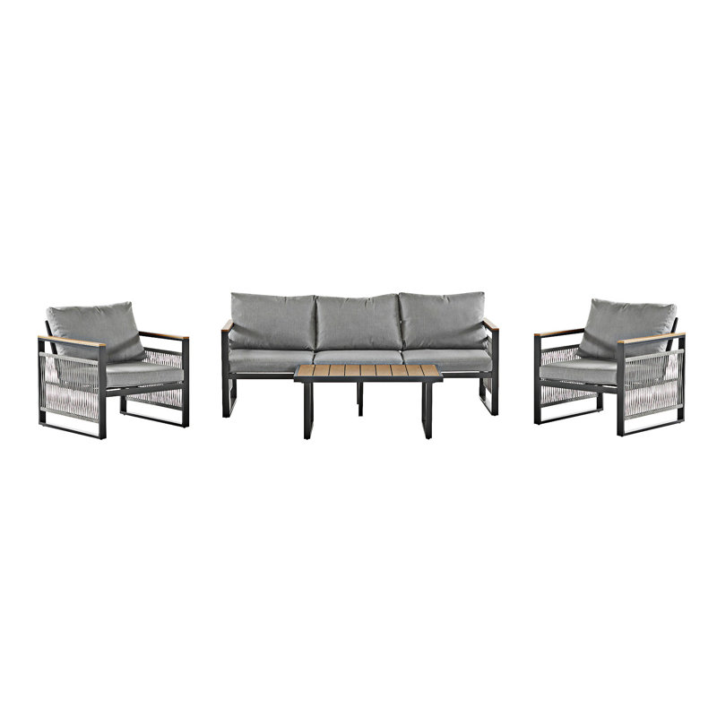 4-Pieces Outdoor Patio Conversation Set