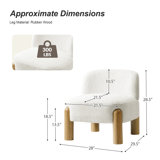 Holmgren 28"W Modern Boucle Accent Chair With Solid Wood Legs(Set Of 2)