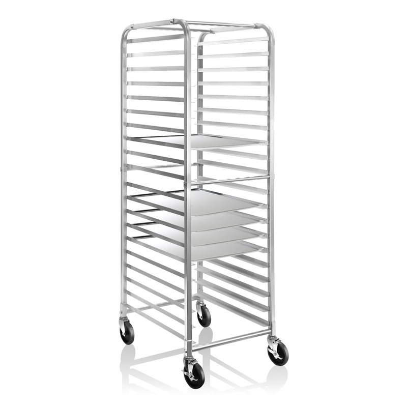 GRIDMANN Heavy-Duty 20-Sheet Silver Aluminum Bakery Rack