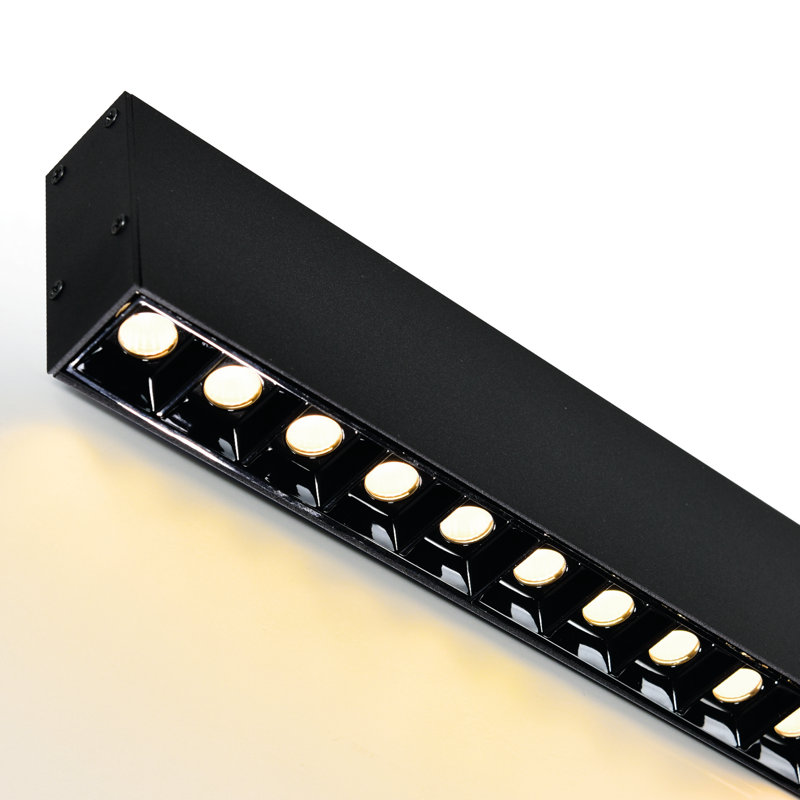 Lustre noir intégré à DEL 52 po