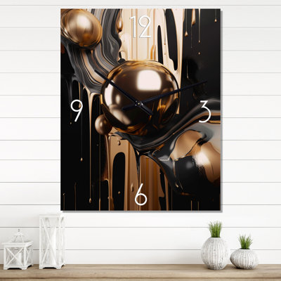Jard - Horloge murale abstraite en marbre
