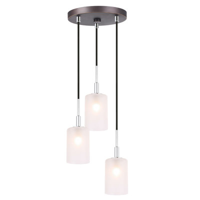 Luminaire suspendu cylindrique à 3 lumières Kylan