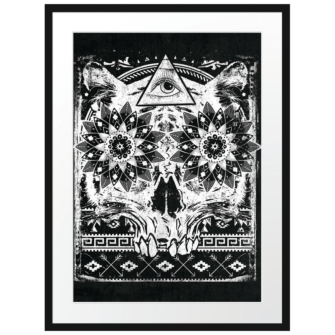 Gerahmtes Poster Lotus Black