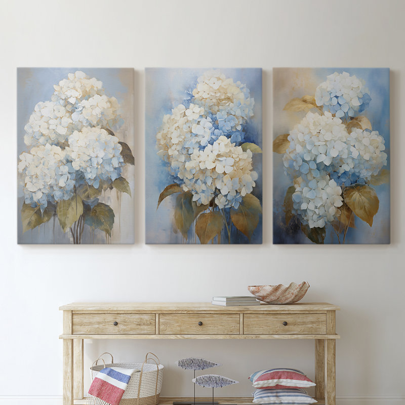 Floral Study  Series  XLIII  -Premium Gallery Wrapped Canvas Set -Ready to Hang, 12" H x 8" W x 1.207" D
