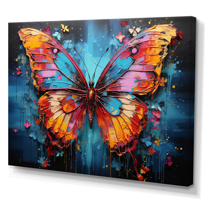 «Bold Pop Colors Infuse Butterflies With Energy I», reproduction sur toile