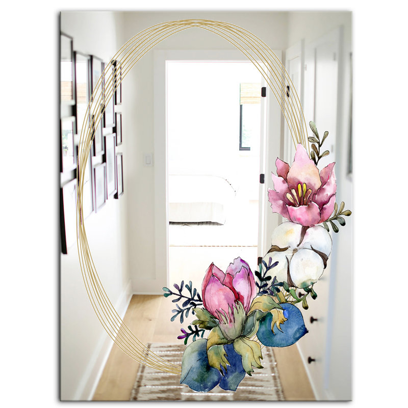 Efflorescent Gold Simple 15 - Traditional Mirror - Wall Mirror, 39.4" H x 29.5" W