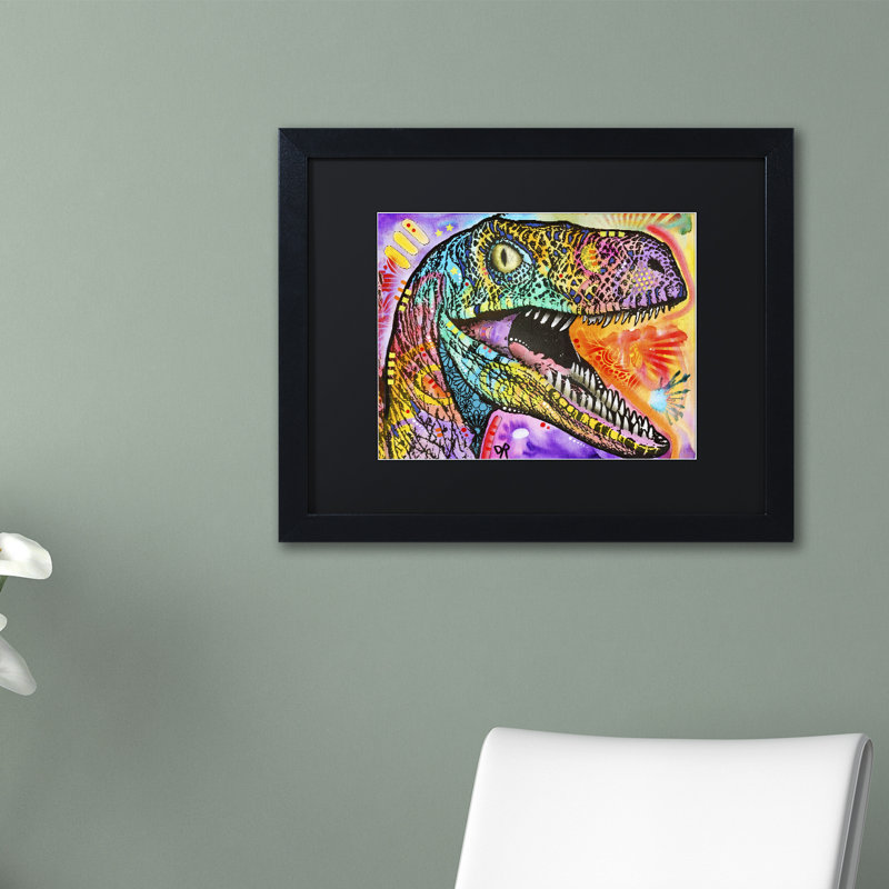" Raptor " by Dean Russo, Black, 16" H x 20" W x 0.5" D, Brown