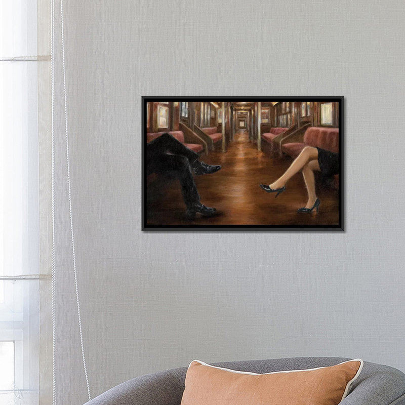« last stop », impression sur toile, H 18 po x l 26 po x P 1,5 po, Toile avec cadre noir, Pas de tapis