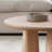 Modern simple round solid wood coffee table-105834629