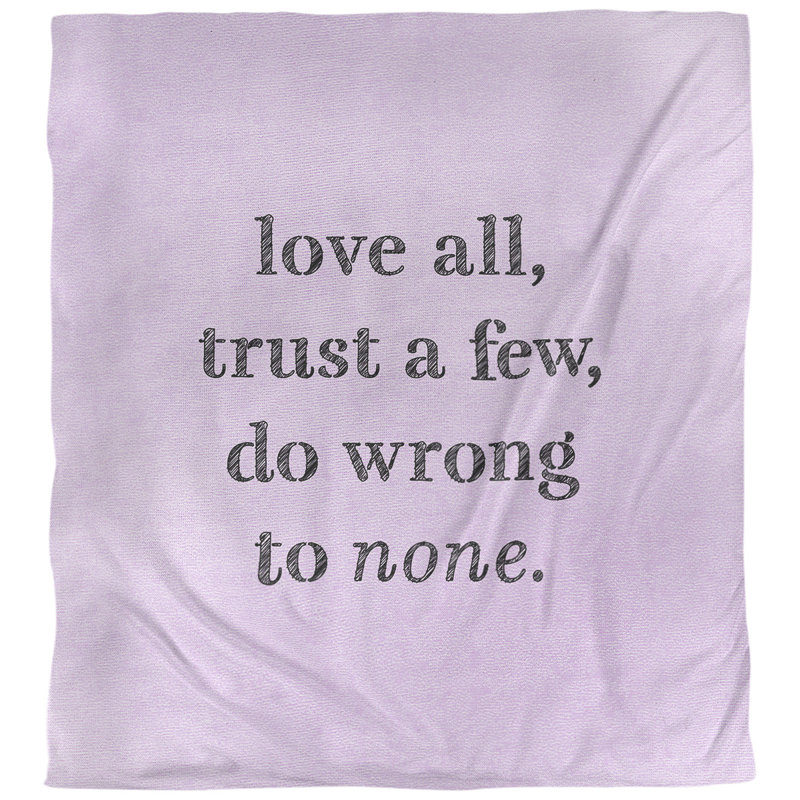 Housse de couette Do No Wrong Quote, Housse de couette pour très grand lit, Mauve / Noir