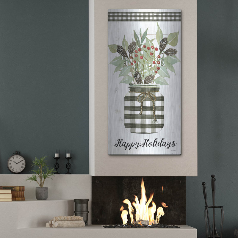 «Happy Holiday Gingham Jar» par Cindy Jacobs, H 48 po x l 24 po