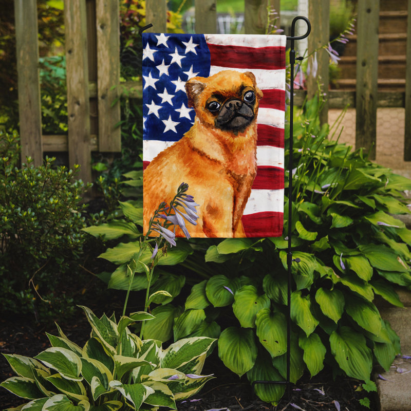 Double Sided 15'' H x 11'' W Polyester Independence Day Garden Flag, Soft-Coated Wheaten Terrier