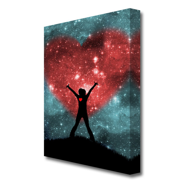 East Urban Home Love Love Love Modern - Wrapped Canvas Print | Wayfair ...