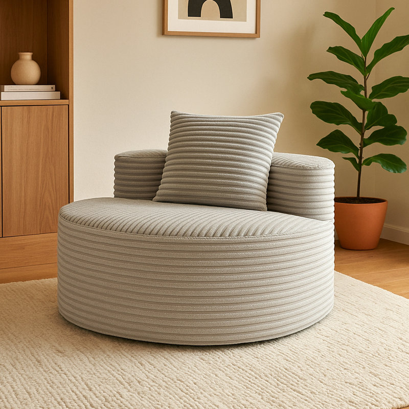 Compressed Sofa:Moon Bay Sofa, Gray