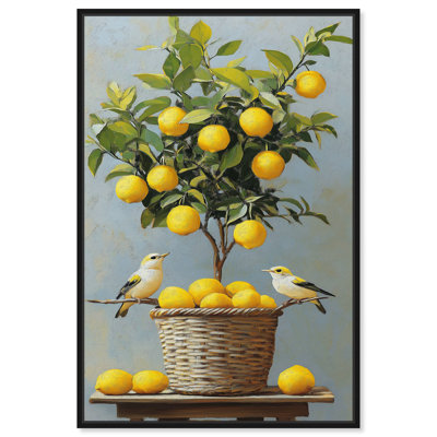 Lemon Orchard Duet Canvas Lemon Wall Art