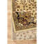 Tapis classique couleur crème, 15,8 kg, base en polypropylène, élégant motif médaillon, profondeur 312 cm, confectionné avec un motif tendance