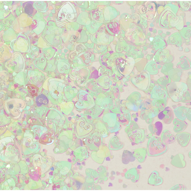 Confettis irisé hearts
