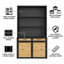 Armoire de rangement pour outils en bois massif Amald