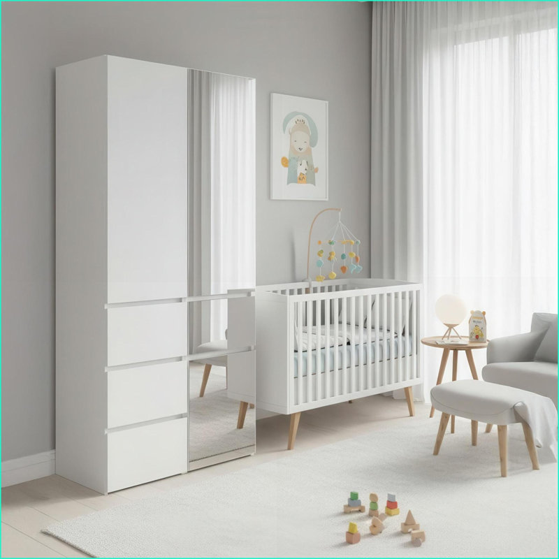 Systèmes de placard, Elise modulaire avec miroir | Blanc | Bois