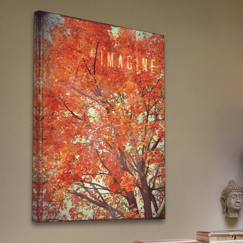 Reproduction d’art sur toile tendue "imagine" par robin, H 18 po x l 12 po x P 1,5 po