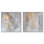 Rustic Gold Expose© Duo Canvas Print Gold Boho Wall Art Set by Art Remedy, Black Frame, 12 x 12