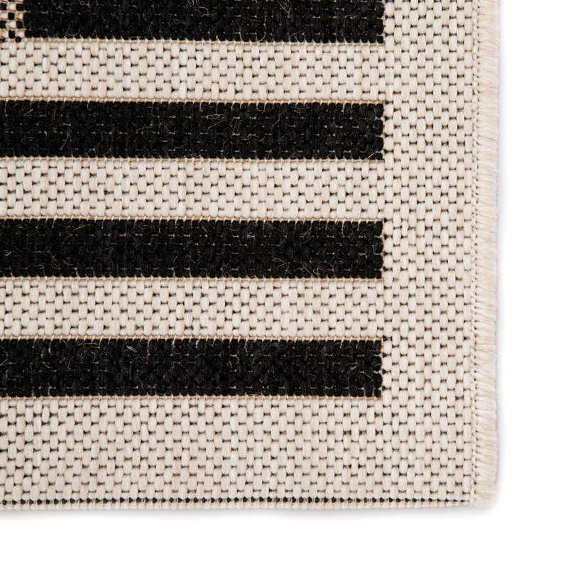 Tapis rayé intérieur / extérieur Weltyton, Rectangle 2 pi x 3 pi 7 po