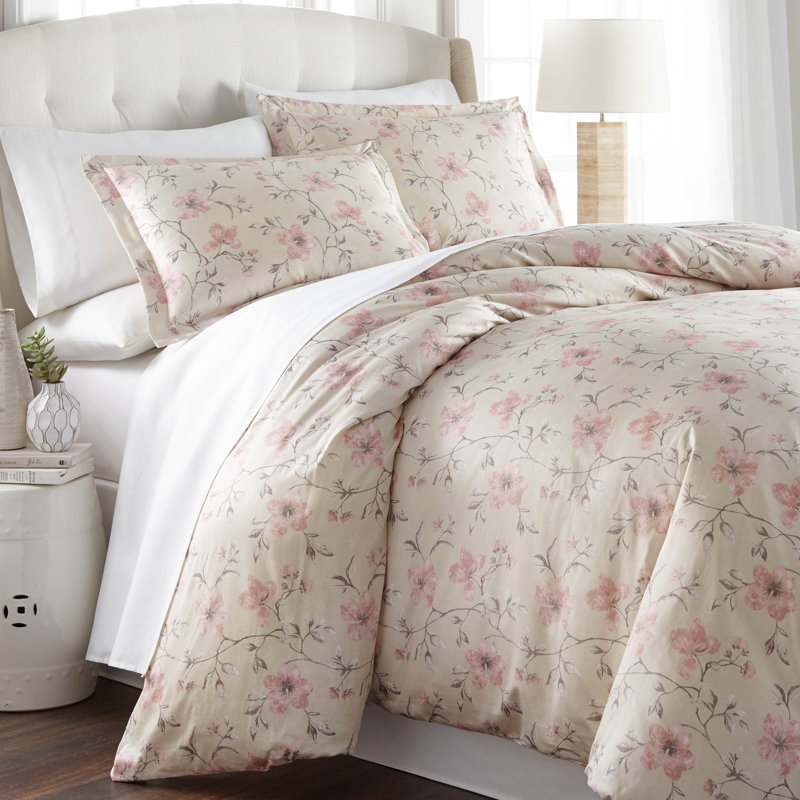 Mystic Standard 300 Thread-Count 100% Cotton Duvet Cover Set by Southshore Fine Linens, Soft Sand