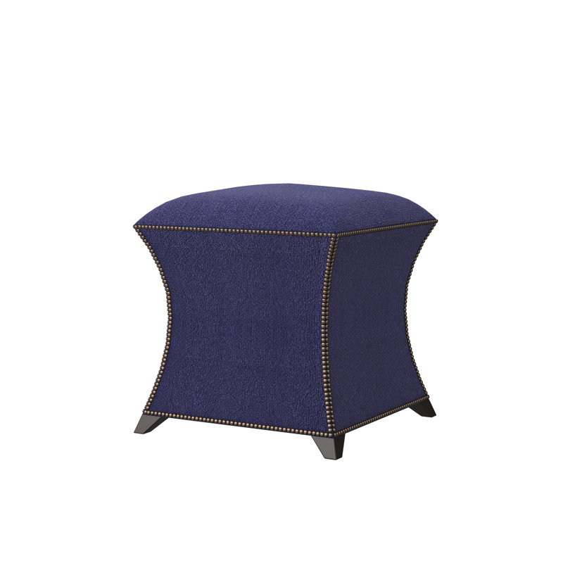 Hayes Square Ottoman, Espresso, Dutton Indigo (Performance fabric) 1352-54