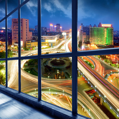 City Scape - Wrapped Canvas Print