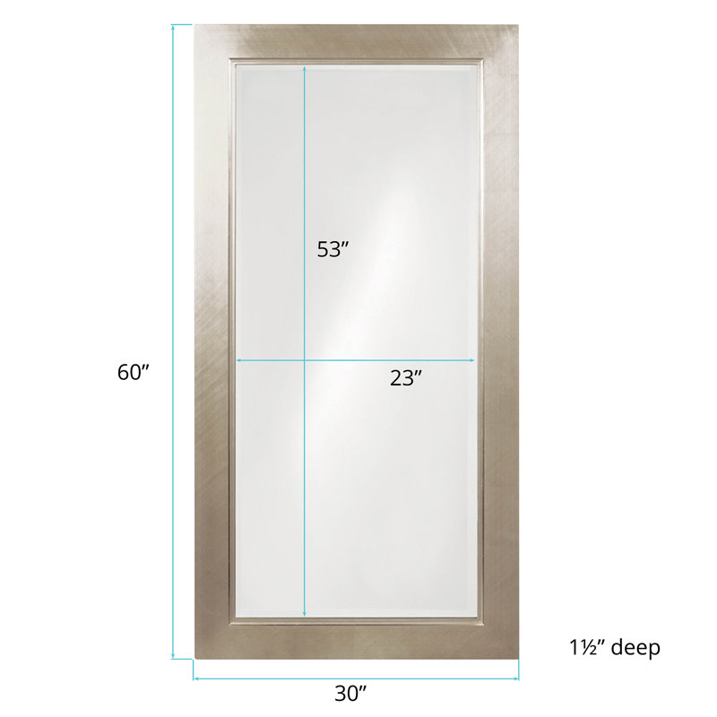 Millennium Solid Wood Beveled Mirror, 30" x 60"