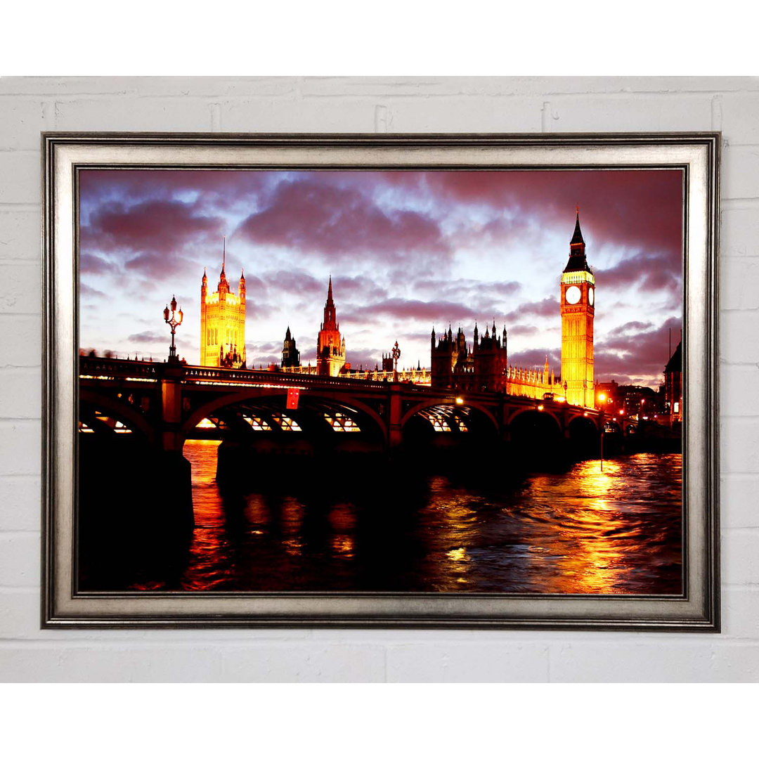 London Thames Reflections - Einzelner Bilderrahmen Kunstdrucke