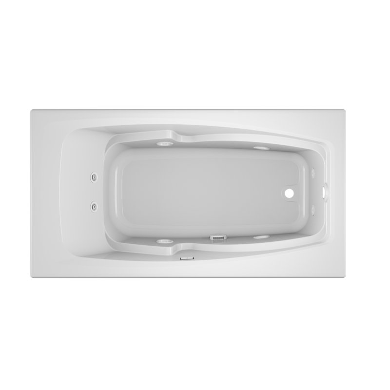 Cetra® 60" x 32" Whirlpool Bathtub, White, Right, Yes