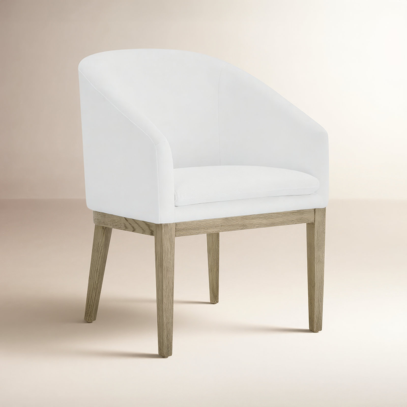 Bethea Dining Armchair, Tweed Prestige Pearl