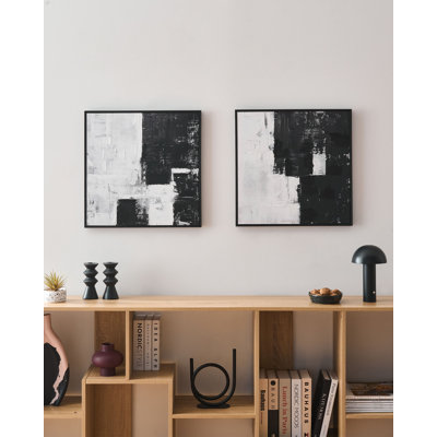 2 Piece Floater Frame Painting Set on Canvas