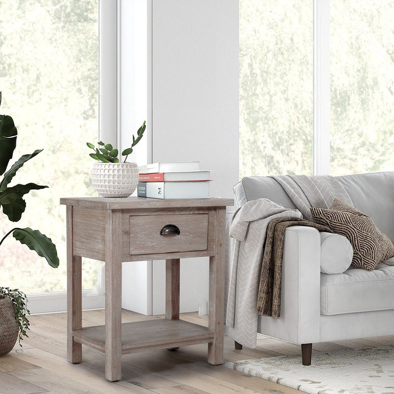 24'' W Solid Wood Nightstand